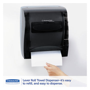 Kimberly-Clark Professional* Lev-r-matic Roll Towel Dispenser, 13.3 X 9.8 X 13.5, Smoke freeshipping - TVN Wholesale